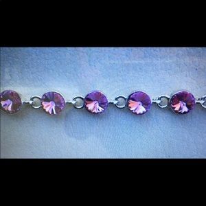 Swarovski Crystal Pink Rose adjustable Bra Straps